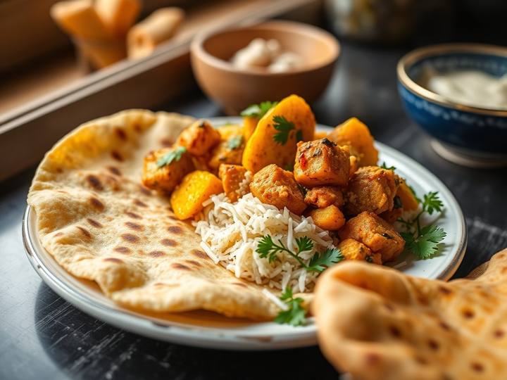 Aloo Gobi with Roti