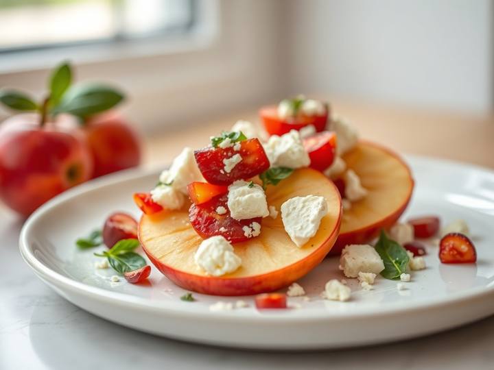 Apple Slices with Feta