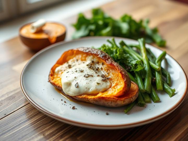 Baked Chicken Breast and Sweet Potato