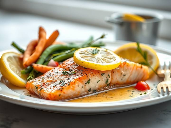 Baked Salmon with Lemon Herbs