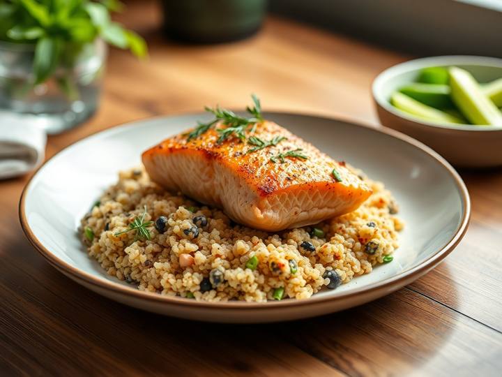 Baked Salmon with Quinoa