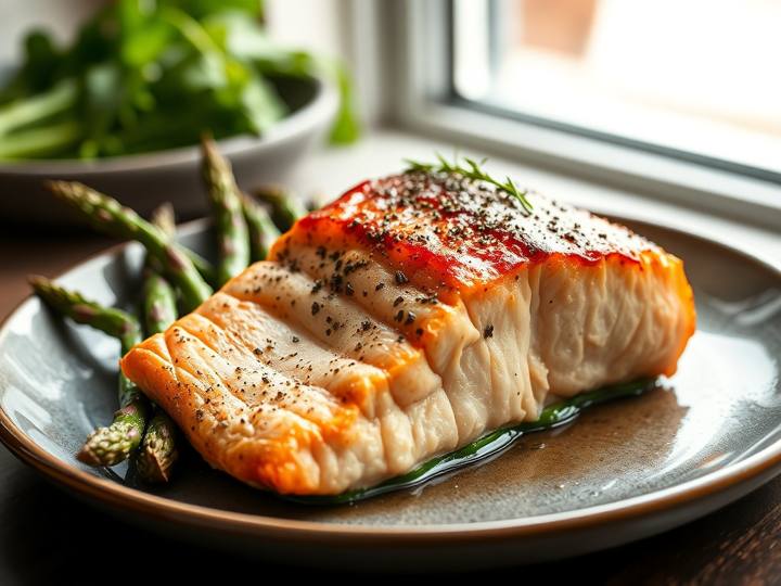 Baked Salmon with Roasted Asparagus