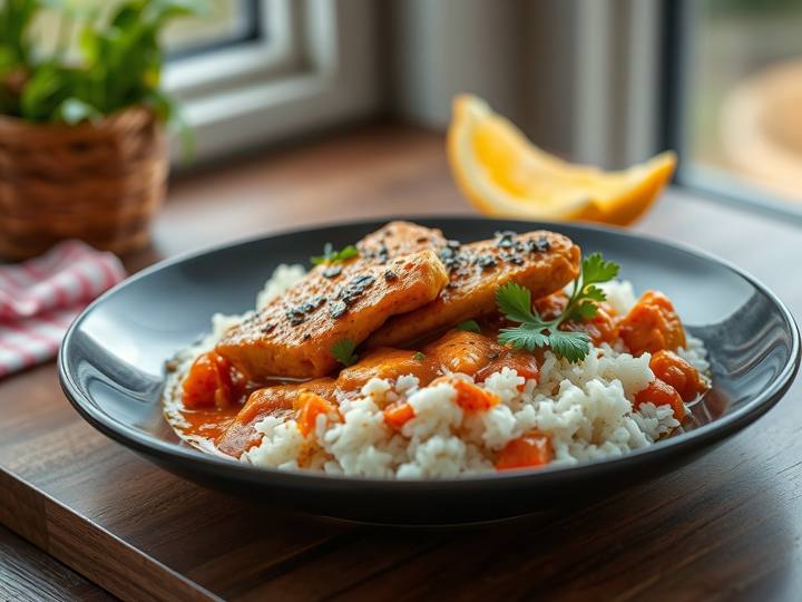My Bengali Fish Curry with Rice