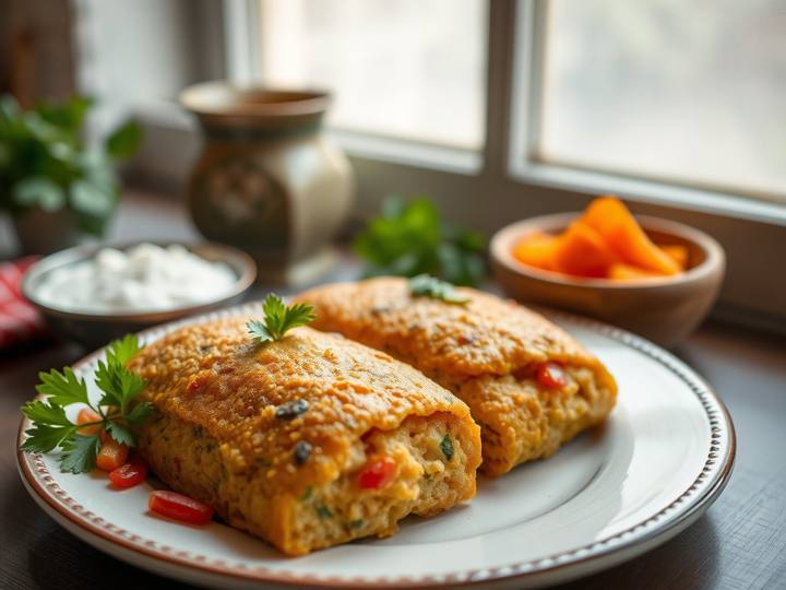 Besan Pudla with Vegetables