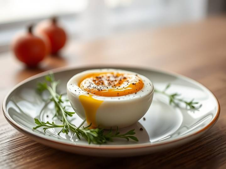 Perfect Boiled Egg with Pepper
