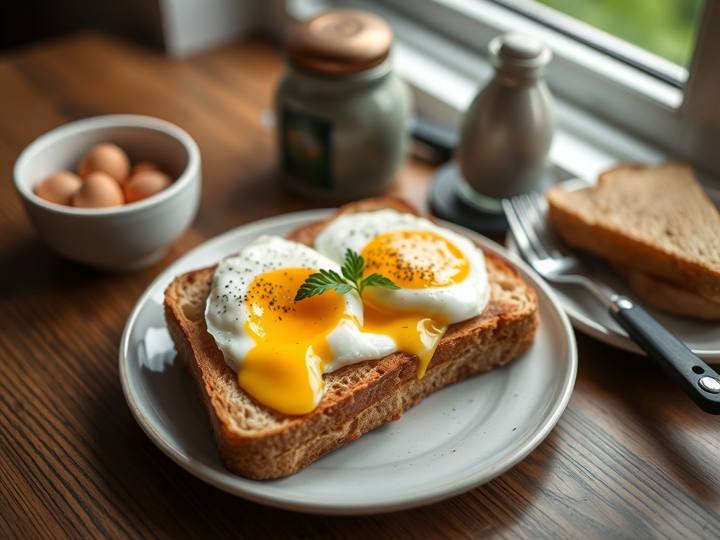 Boiled Eggs and Whole Wheat Toast