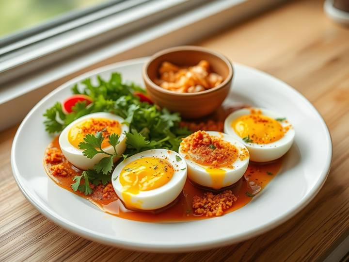 Boiled Eggs with Chaat Masala