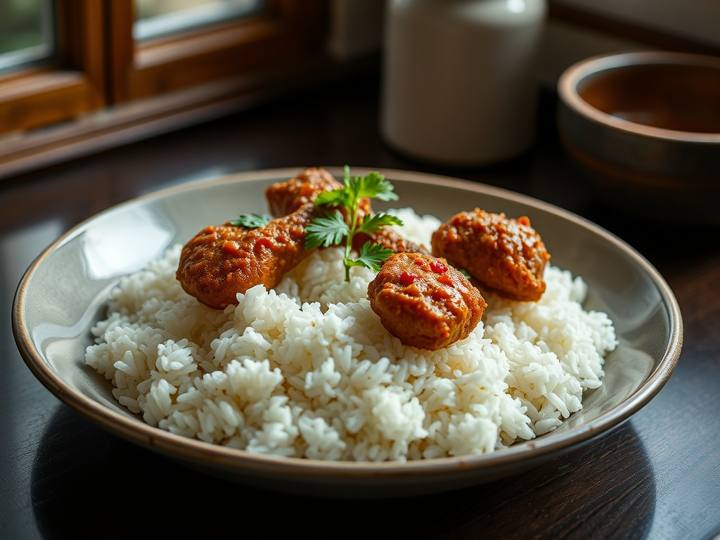 Chettinad Chicken with Rice