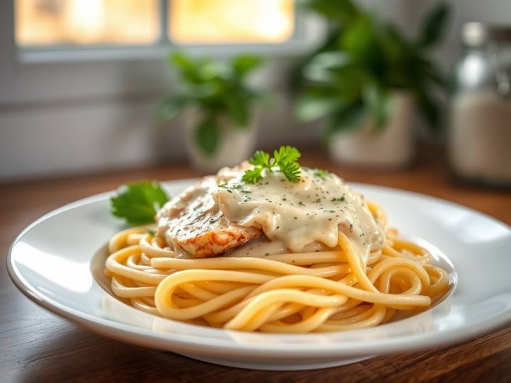 Creamy Chicken Alfredo with Fettuccine