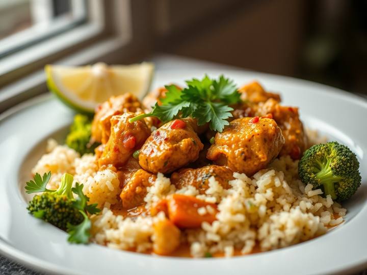 Chicken Kali Mirch with Broccoli