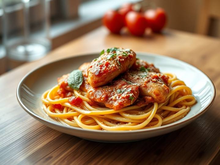 Chicken Pasta with Marinara