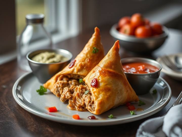 Baked Chicken Samosas