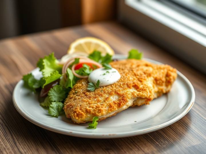 Chicken Schnitzel with Salad