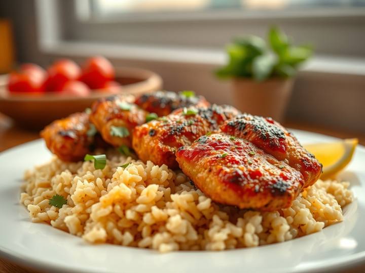 Chicken Shish Tawook with Rice