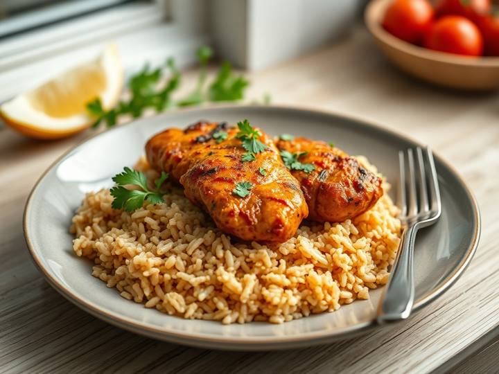 Chicken Tikka with Brown Rice