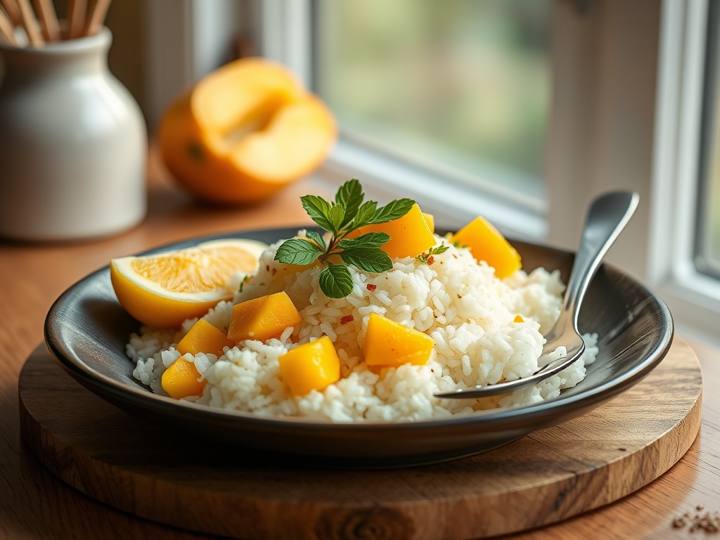 Coconut Sticky Rice with Mango