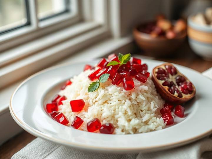 Curd Rice with Pomegranate