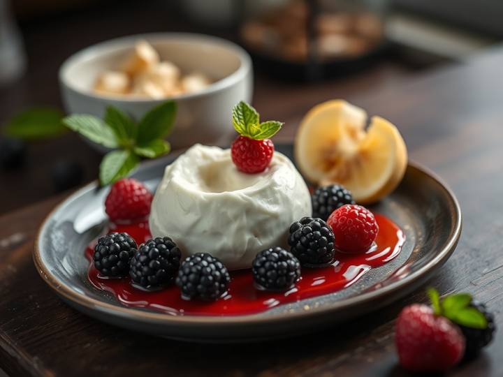 Curd with Berries