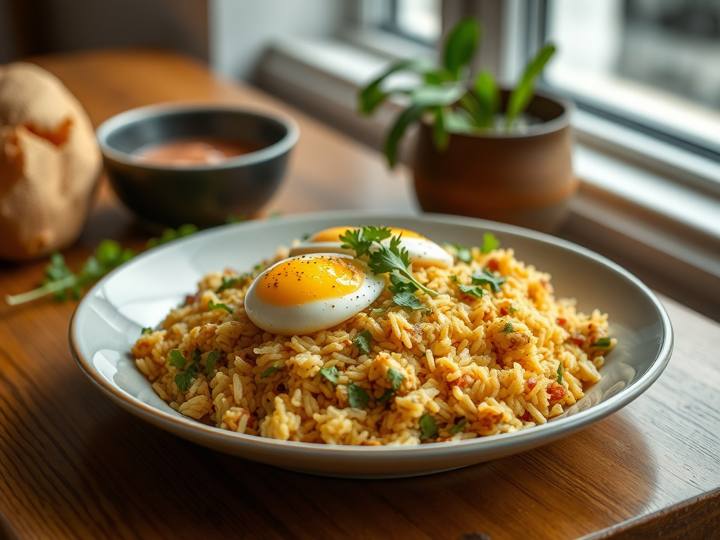 Egg Bhurji Rice