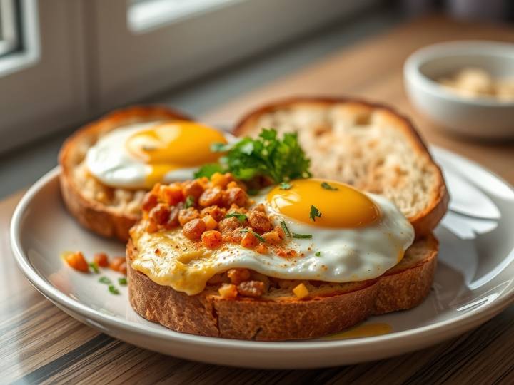 Anda Bhurji with Toast