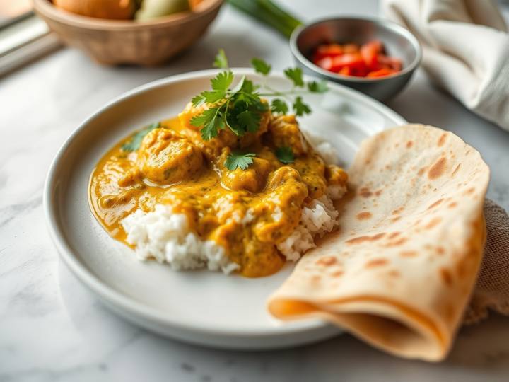 Egg Curry and Millet Roti