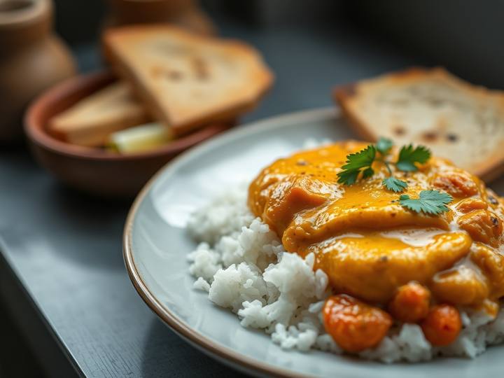 Anda Curry with Basmati Rice