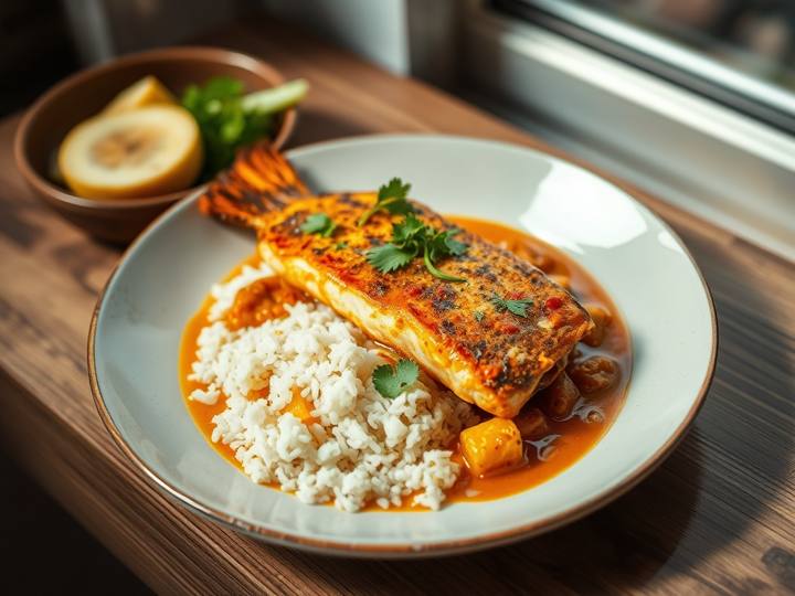 Fish Curry with Rice