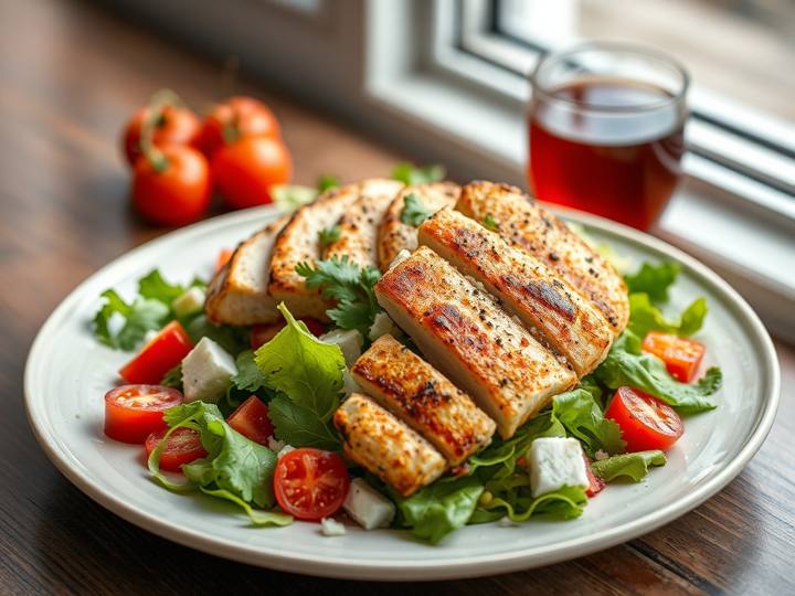 Greek Salad with Grilled Chicken