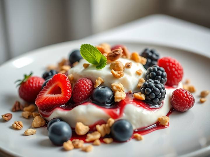 Greek Yogurt with Berries and Nuts