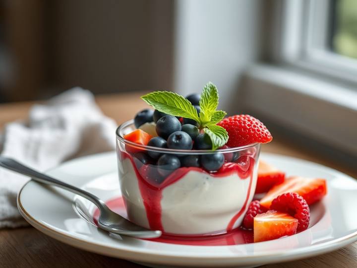 Greek Yogurt with Berries and Honey