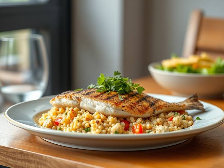Grilled Fish with Couscous Salad