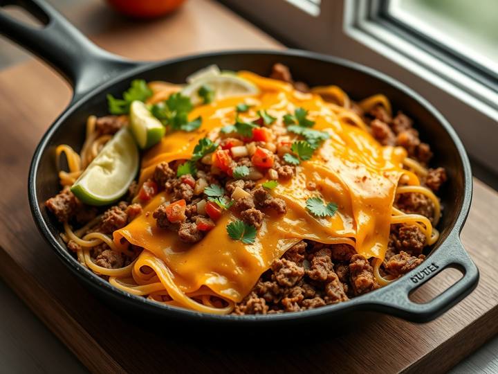 Ground Beef Burrito Skillet