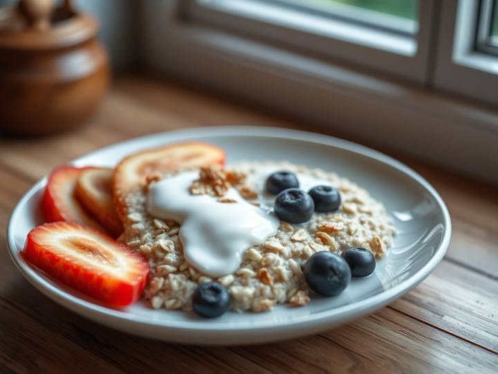 High-Protein Oatmeal with Milk