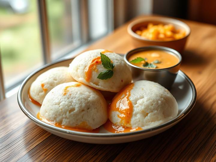 Idli with Mild Sambar