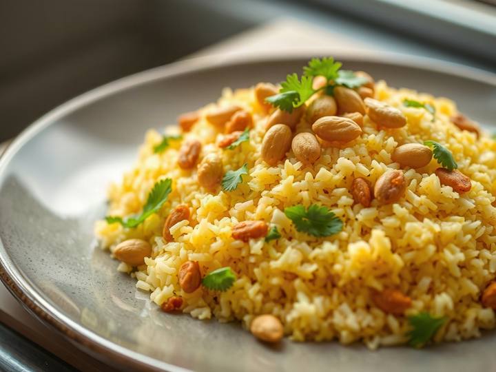 Jain Poha with Peanuts