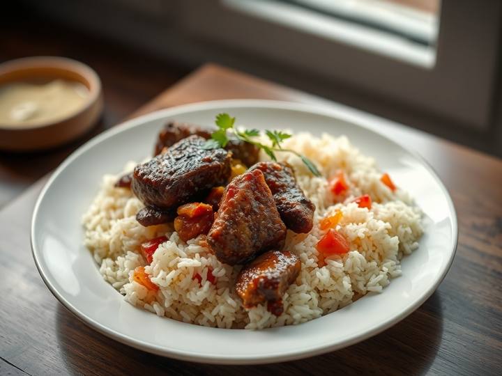 Karimeen Fry with Sambar Rice
