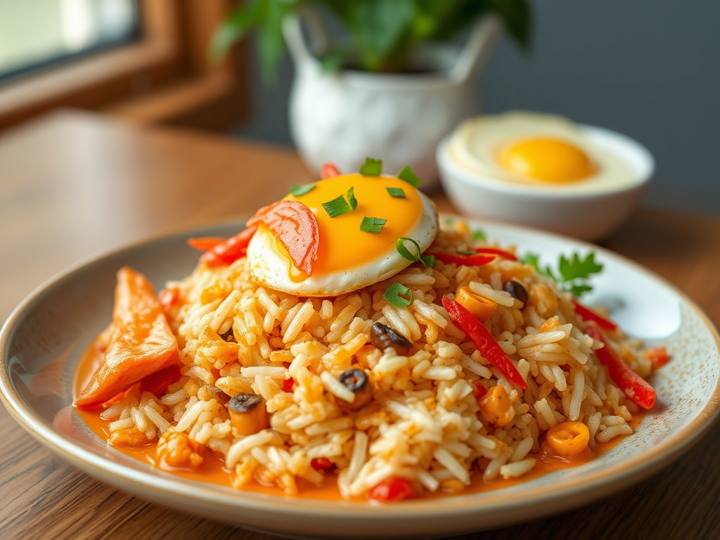 Kimchi Fried Rice with Egg