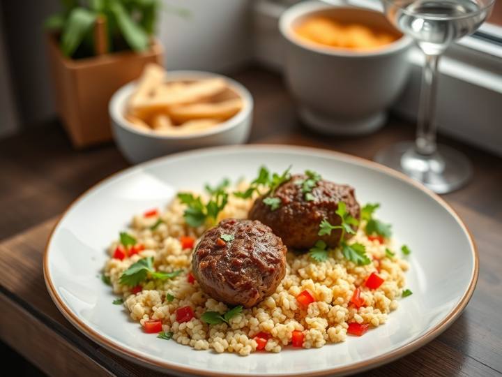 Lamb Kofta with Couscous Salad