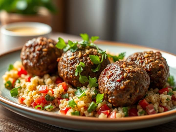 Lamb Kofta with Tabbouleh