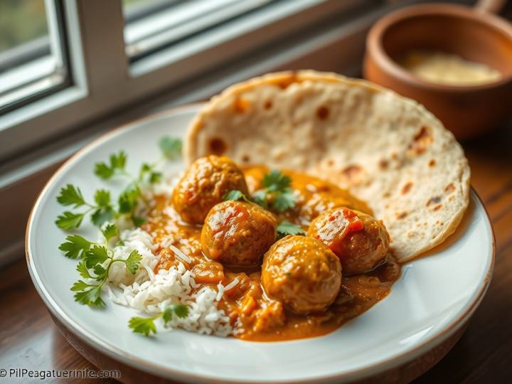 Lauki Kofta Curry with Jowar Roti