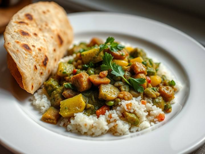 Lauki Sabzi with Roti
