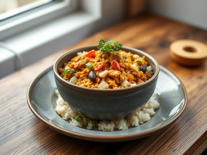 Lentil Dal Rice Bowl