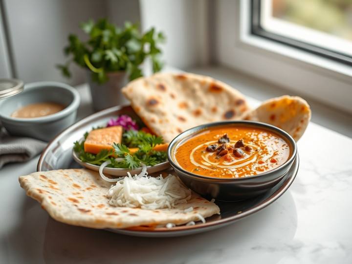 Light Dal Makhani with Roti