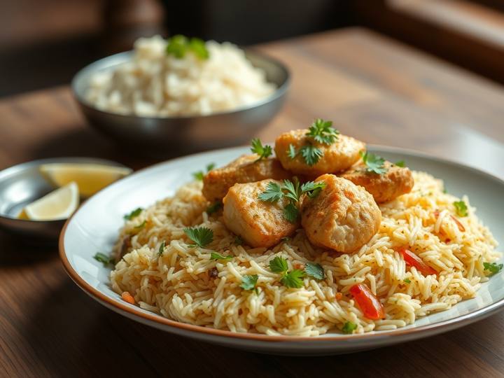 Quick Malabar Fish Biryani