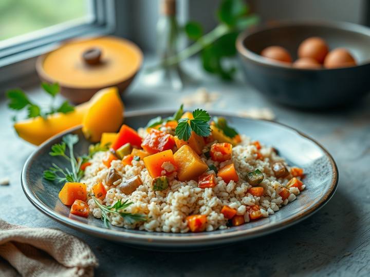 Masala Oats with Mixed Veg
