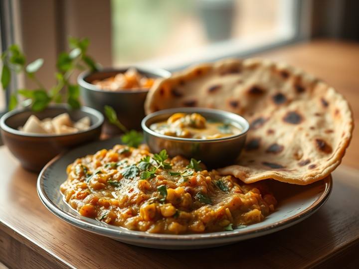 Masoor Dal and Roti