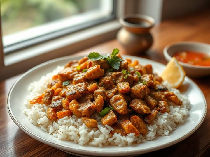 Meen Pollichathu with Rice