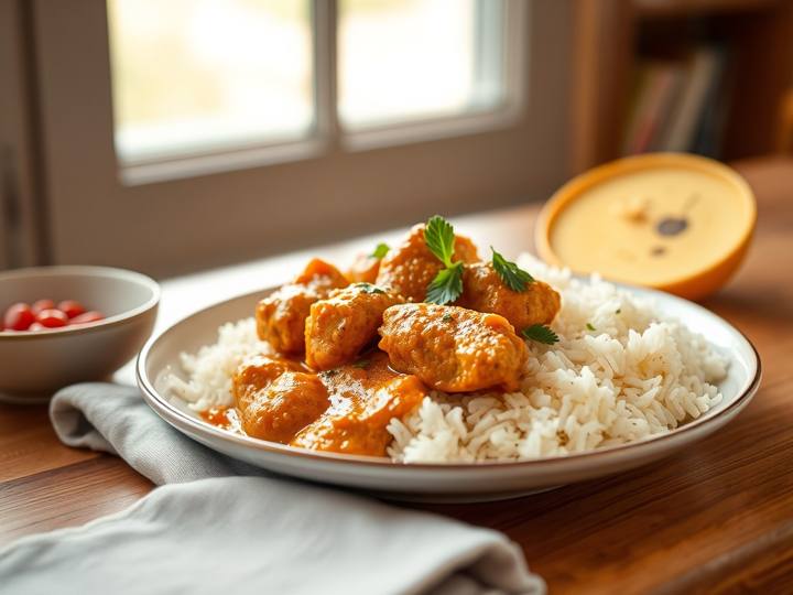 Mild Chicken Korma with Rice
