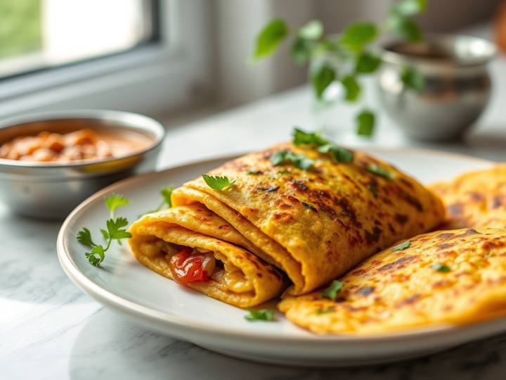Moong Dal Cheela with Chutney