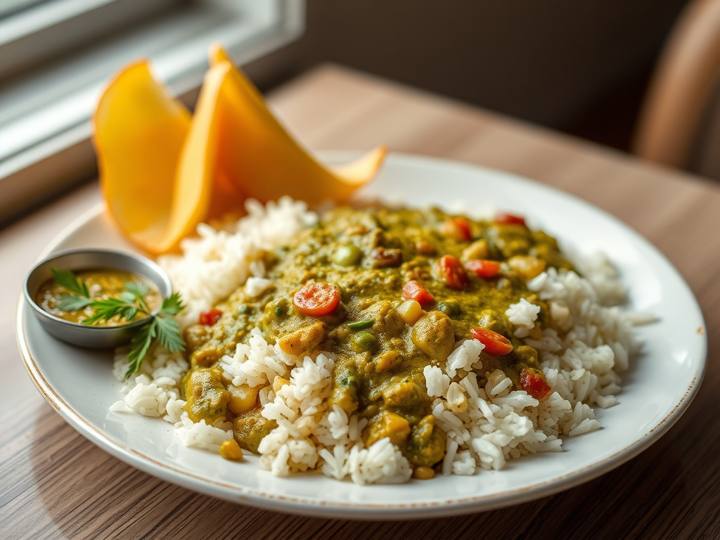 Palak Dal with Rice